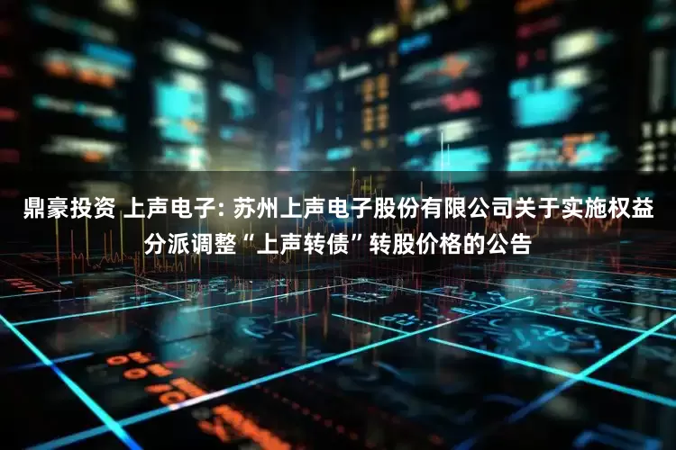 鼎豪投资 上声电子: 苏州上声电子股份有限公司关于实施权益分派调整“上声转债”转股价格的公告